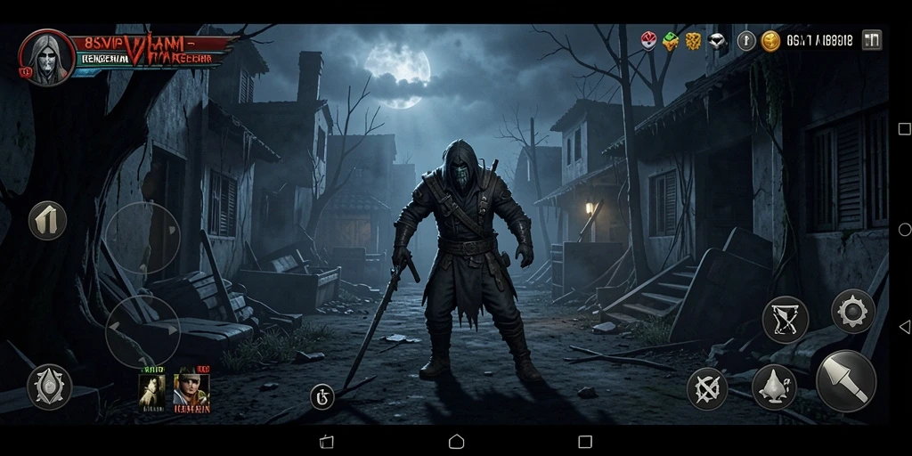 Screenshot gameplay 8SVIP menampilkan suasana mencekam yang mengerikan.