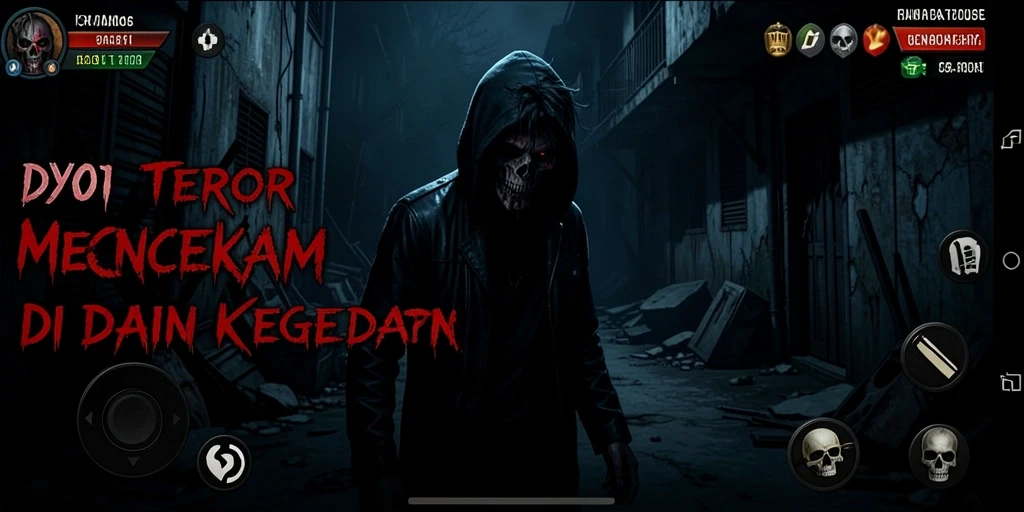 Screenshot gameplay DY01 yang menampilkan kegelapan dan ketegangan.