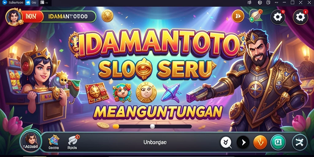 Tampilan gameplay menawan dari IDAMANTOTO dengan gulungan berputar dan fitur bonus.