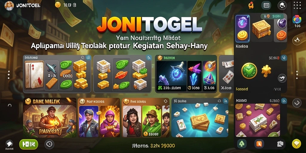 Tampilan utama aplikasi JONITOGEL yang memudahkan pengguna.