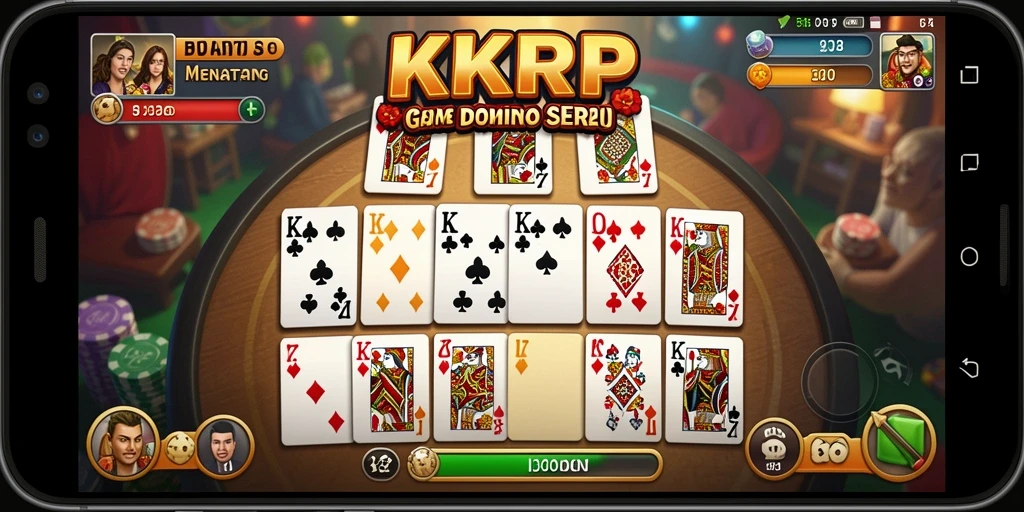 Screenshot gameplay KKRP menampilkan aksi seru permainan Domino.