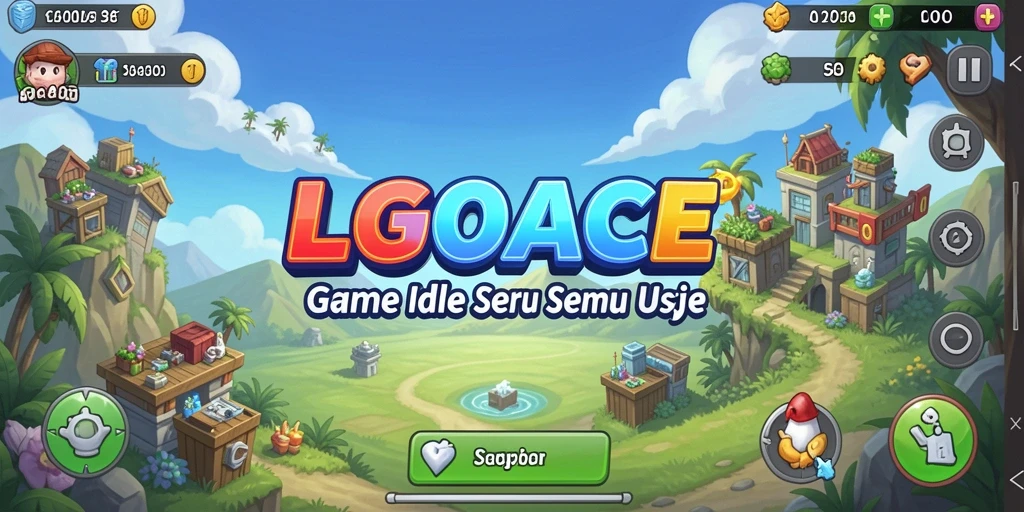 Screenshot utama LGOACE menampilkan gameplay Idle yang menawan.