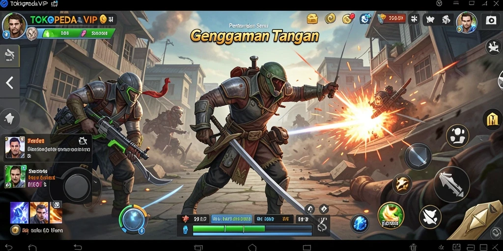 Gameplay seru dan pertarungan epik di TOKOPEDIAVIP.