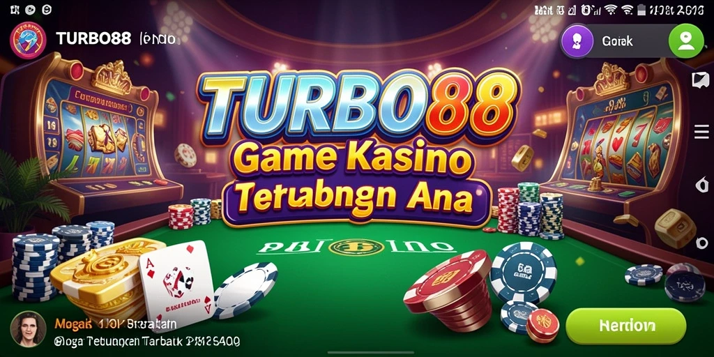 Screenshot utama TURBO88 menunjukkan gameplay seru dalam permainan Kasino.