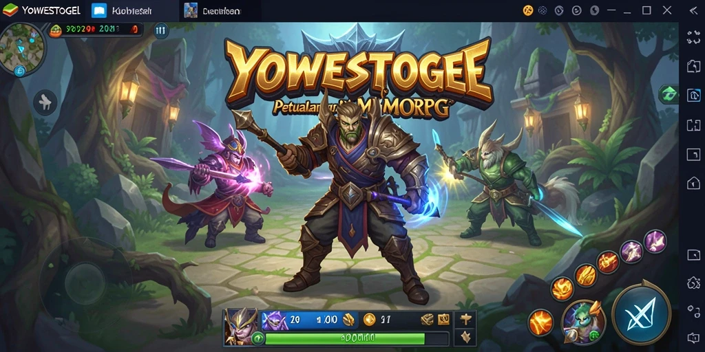 Screenshot YOWESTOGEL menampilkan aksi seru dalam pertarungan MMORPG.