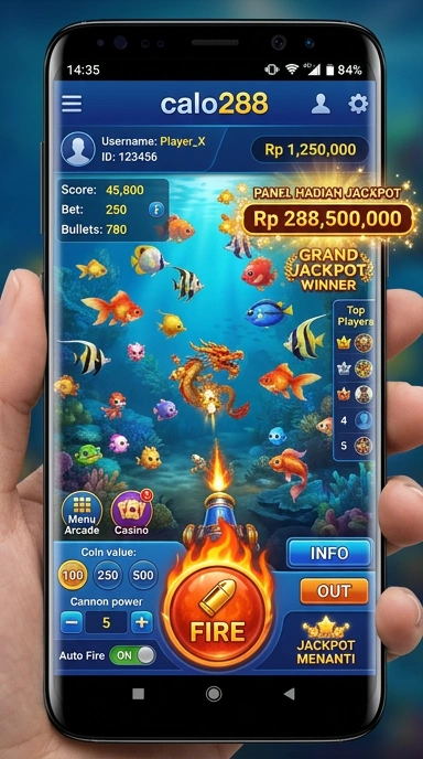 Tampilan beranda aplikasi calo288 yang informatif dan menarik.